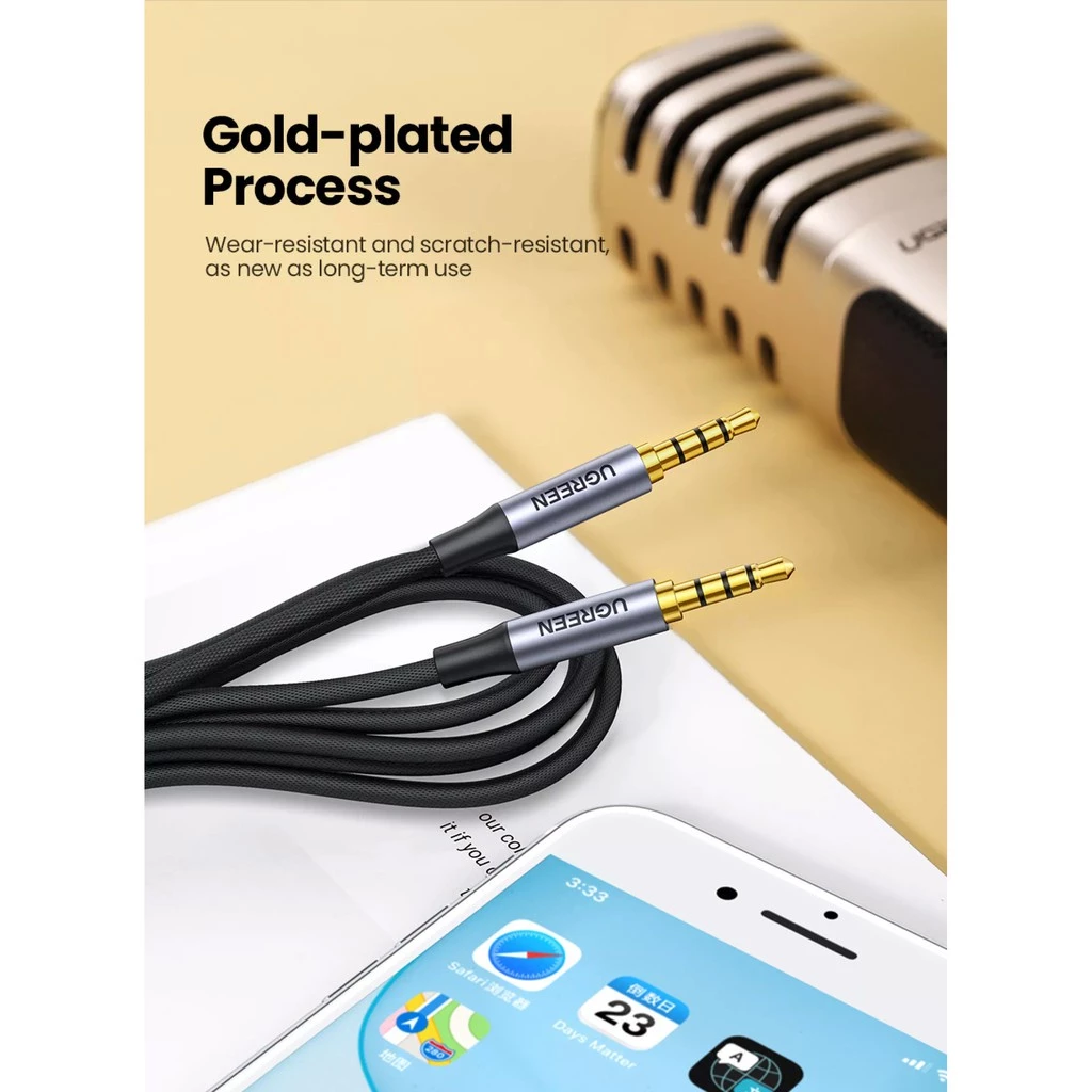 Dây cáp âm thanh 3.5mm UGREEN AV183 20497 20782 20785 10648,kết nối Micro và Audio