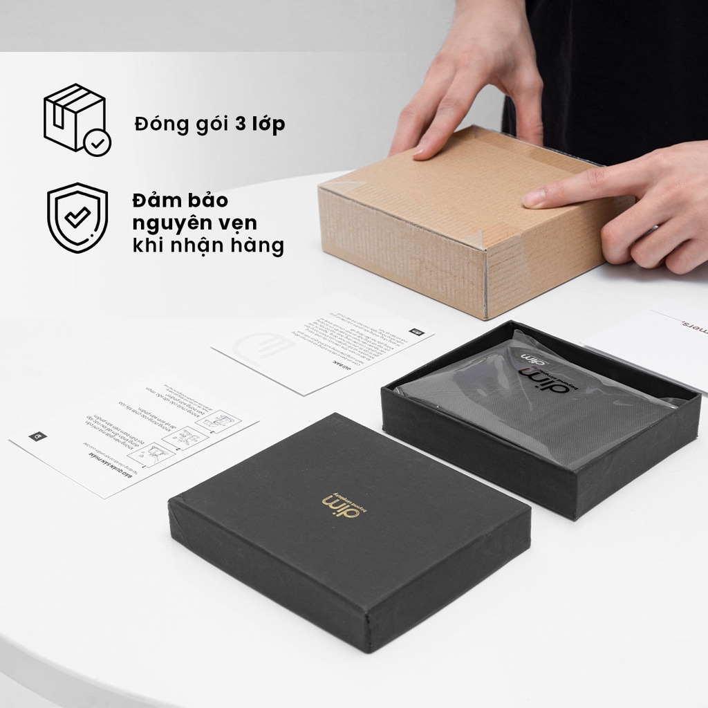 Mô tả Ví vải DIM Basic Wallet 2 Form Đứng - 4