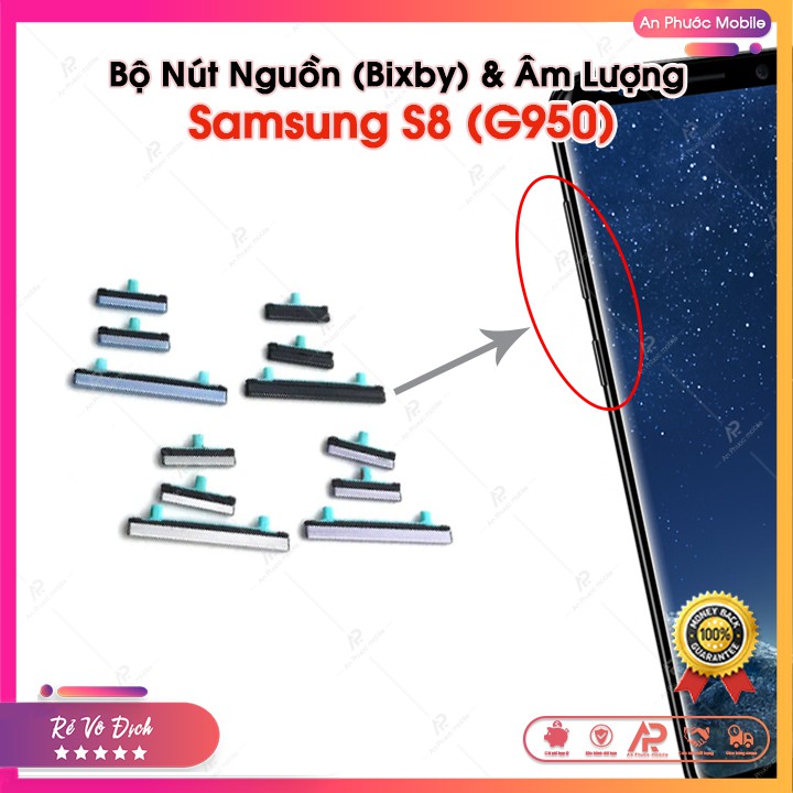 Nút Bấm Samsung S8 Bộ Phím Nguồn (Bixby) và Âm Lượng Samsung