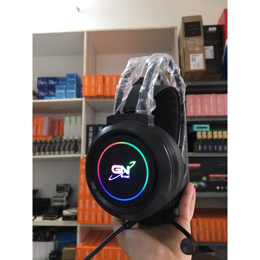 Tai nghe Gamming Gnet GH5 7.1 cổng USB mic chống ồn led RGB bảo hành 12 tháng | BigBuy360 - bigbuy360.vn