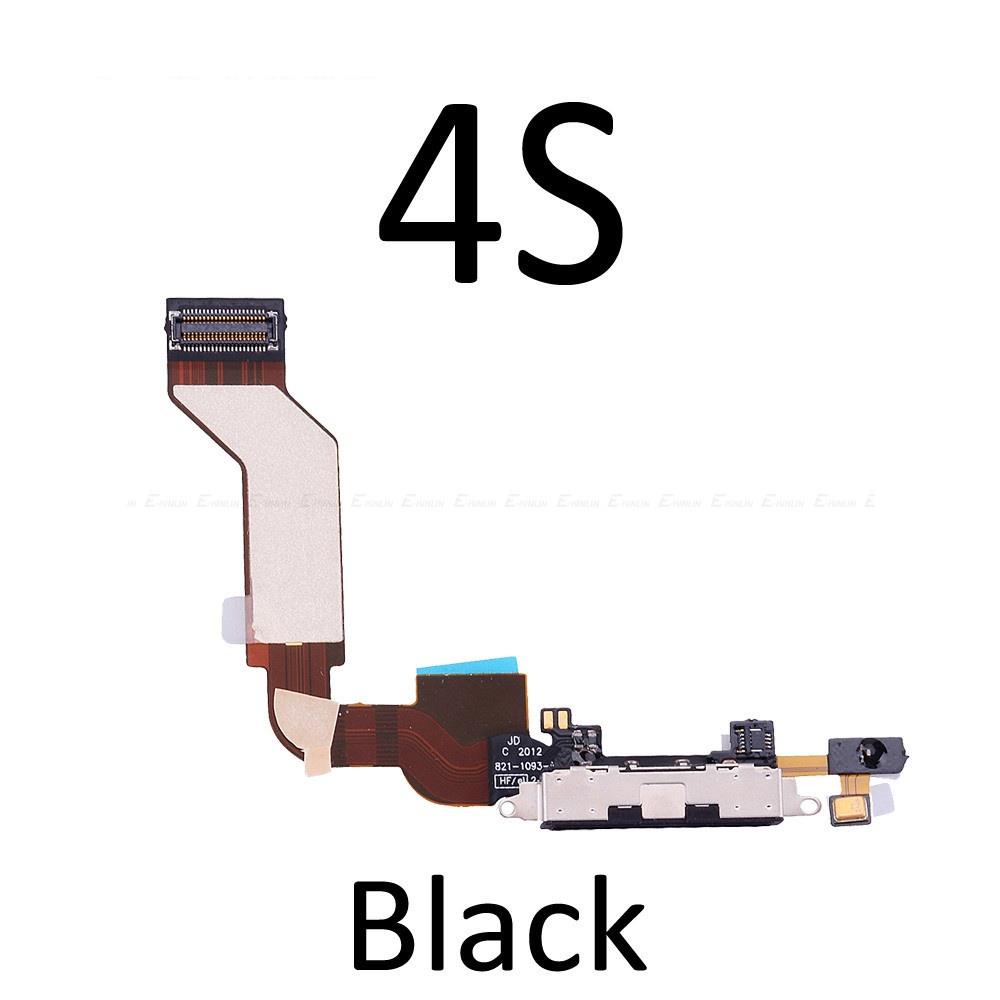 Sạc USB Cắm Cổng Sạc Dock Kết Nối Cáp Mềm Tương Thích Cho IP 4 4S 5 5S 5C Có Mic HeadPhone Jack Âm Thanh Thay Thế Các Bộ Phận