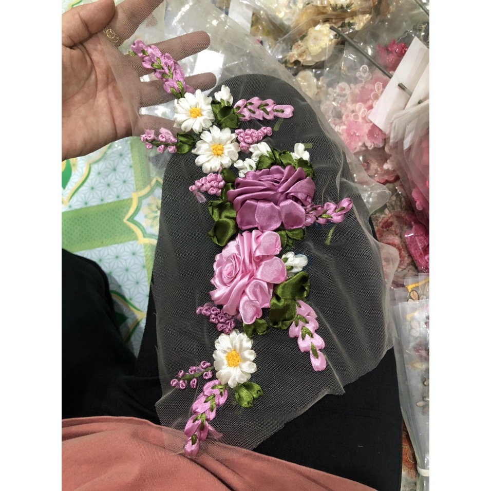 [Ảnh thật] [Có sẵn] hoa ruy băng 2 hoa hồng xinh xắn 35cm | Shopee Việt Nam