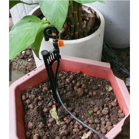 Bộ béc tưới phun mưa G5  - Bao gồm que cắm cố định béc tưới 45cm -Van khóa đầu béc 6mm - Khởi thuỷ 6mm 2 đầu gài