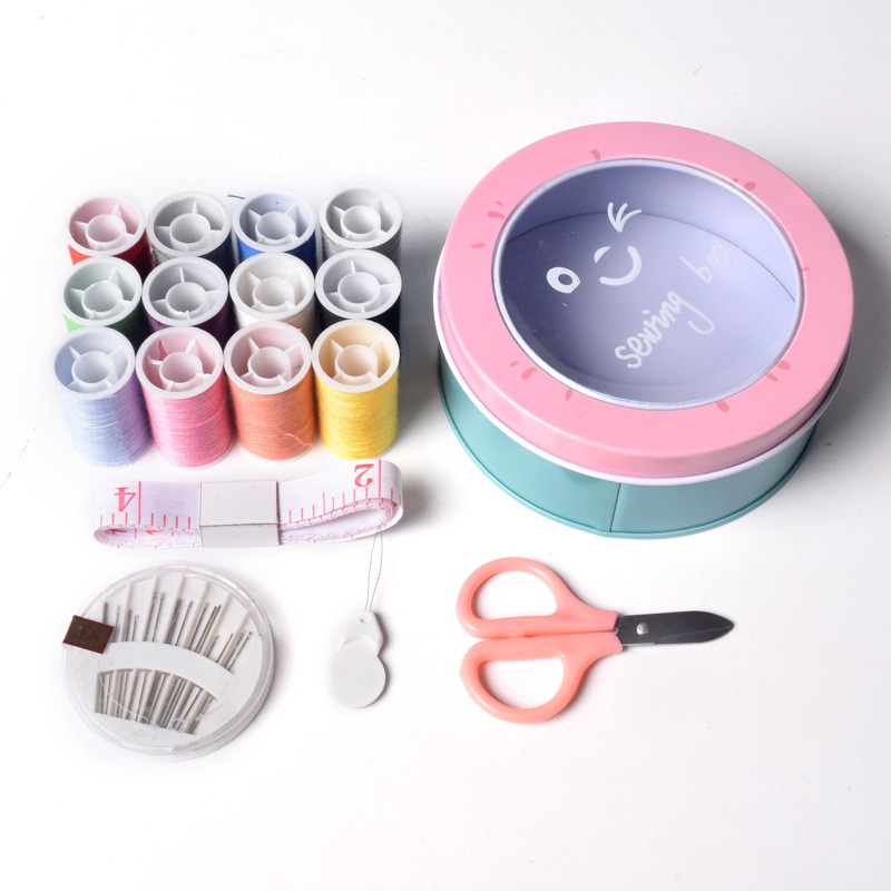 Bộ Hộp Kim Chỉ May Vá Đa Năng Gia Đình NHIỀU TẦNG T3 - Kim Khâu, Chỉ, Kéo, Thước Dây, Đủ Size Màu Mini Hàng Nhập Khẩu