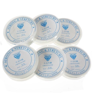 Dây cước thun xỏ hạt, xâu vòng tay, handmade [lốc 10 cuộn] trong suốt, dây gân làm phong thủy, tattoo choker co giãn