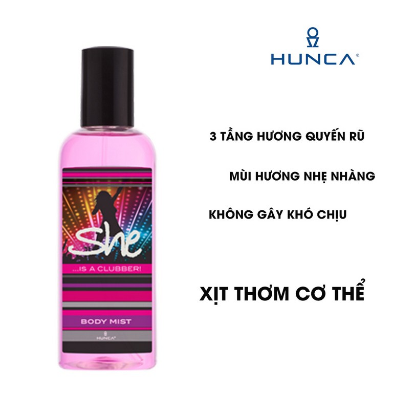 Ảnh Xịt Thơm Toàn Thân Hương Quyến Rũ, Cá Tính HUNCA CARE 150ml 1