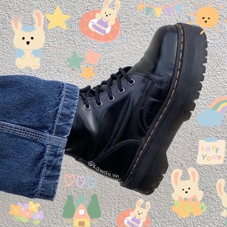 [Có sẵn] DOPE BOOTS - GIÀY CỔ CAO, KHÓA KÉO, ĐẾ GÂN BÒ DÀY 5CM Kawaii.vn cao cấp độc quyền 2021 (Ảnh thật tui thực hiện)