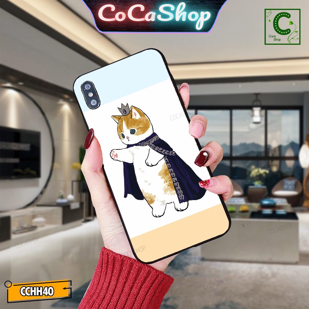 Ốp lưng iphone mặt kính in hình cực đẹp, siêu bền - Chú mèo cánh cụt - 6/6plus/6s/6splus/7/7plus/8/8plus/x/.....