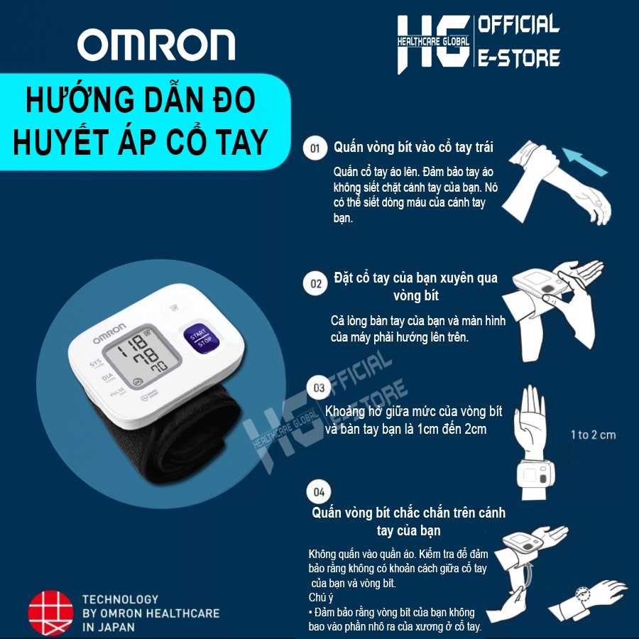 Mô tả Máy Đo Huyết Áp Cổ Tay Omron HEM-6161 | Công Nghệ Đo Intellisense Mới Tự Động Hoàn Toàn , Cho Kết Quả Đo Chính Xác - 7