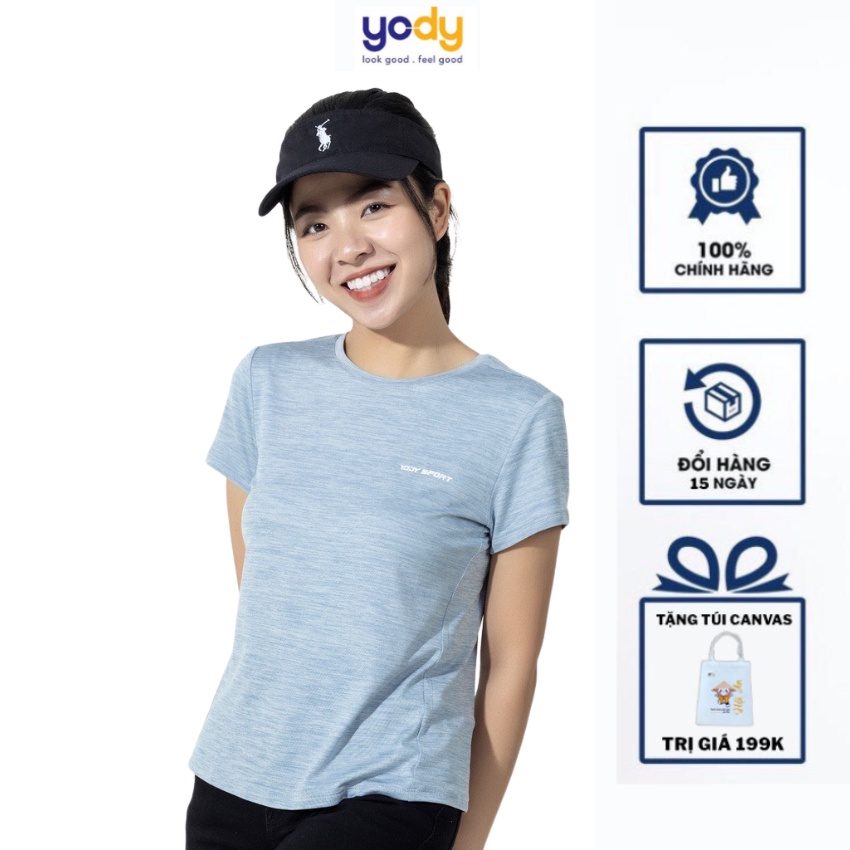 Áo Phông Nữ Thể Thao Yody Cổ Tròn, Vải Mềm Mát, Thấm Hút Tốt Dáng Đẹp  Stn5042 | Shopee Việt Nam