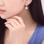 Đôi khuyên tai dáng dài đính đá và ngọc trai nhân tạo thanh lịch dành cho nữ