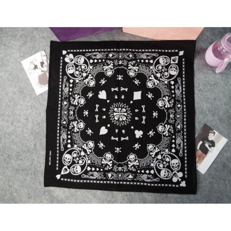 Vic Bandana Kerchief Unisex Hip Hop Skull Hair Band Khăn quàng cổ thể thao quấn cổ tay cho đầu Khăn quàng cổ vuông Khăn tay