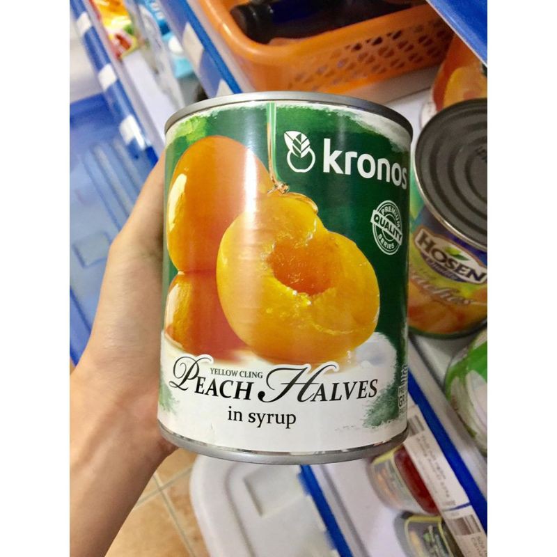 FREESHIP/Đào ngâm Kronos 825g/UỐNG LÀ MÊ