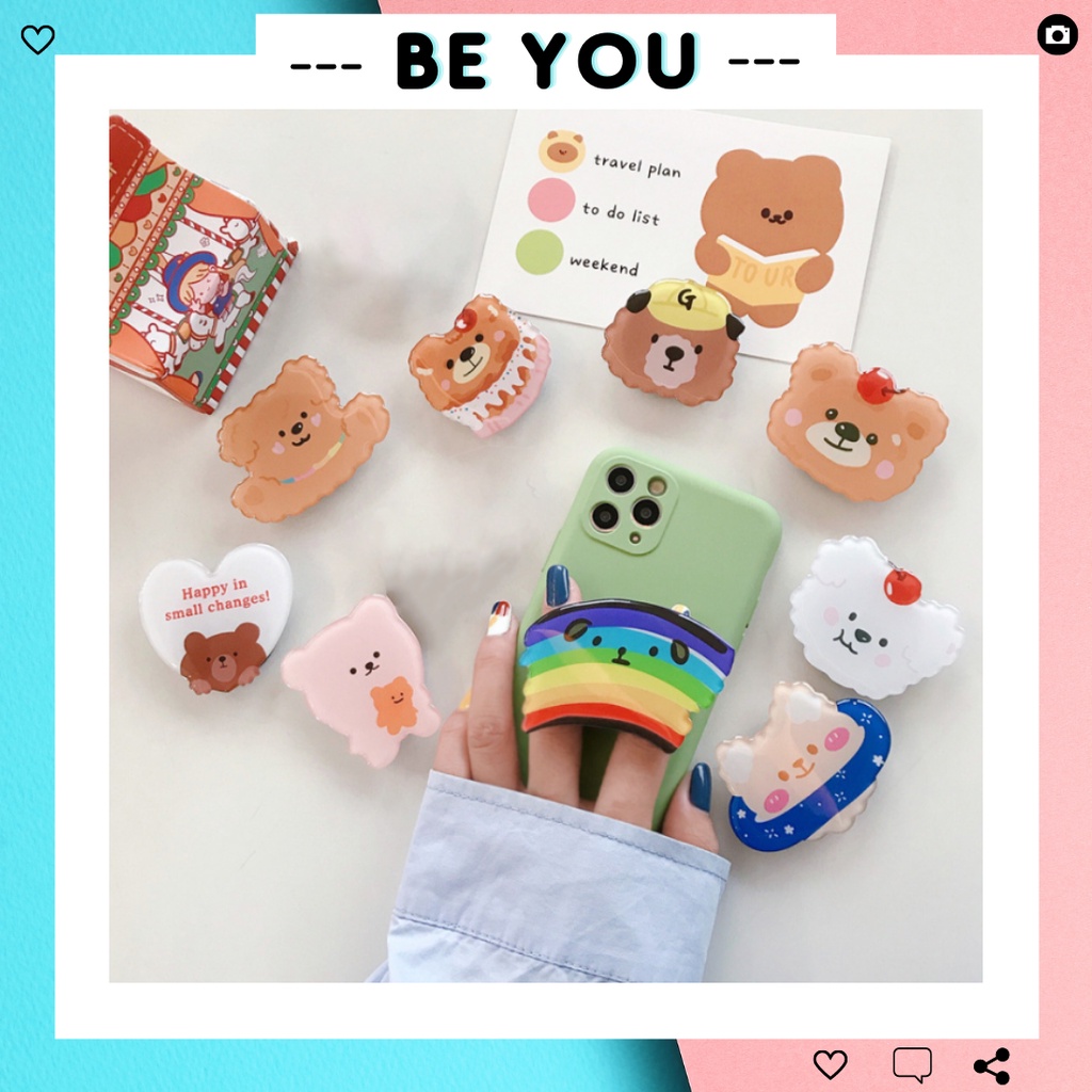 Giá Đỡ Chống Lưng Cho Điện Thoại Kute - Style A, Phong Cách Hàn Quốc Dễ Thương - BEYOU