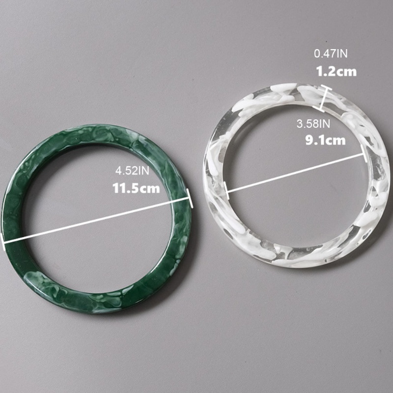 Kikin 2 Chiếc Nhẫn Thiết Kế Nhựa Ví Tay Cầm Cho Túi Tay Cầm Làm Thay Thế Thủ Công DIY