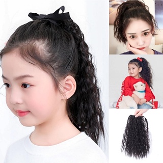 Tóc Giả Bé Gái - Tóc Cột Đuôi Uốn Xù Mì Ngắn Dành Cho Bé Gái HaminStore