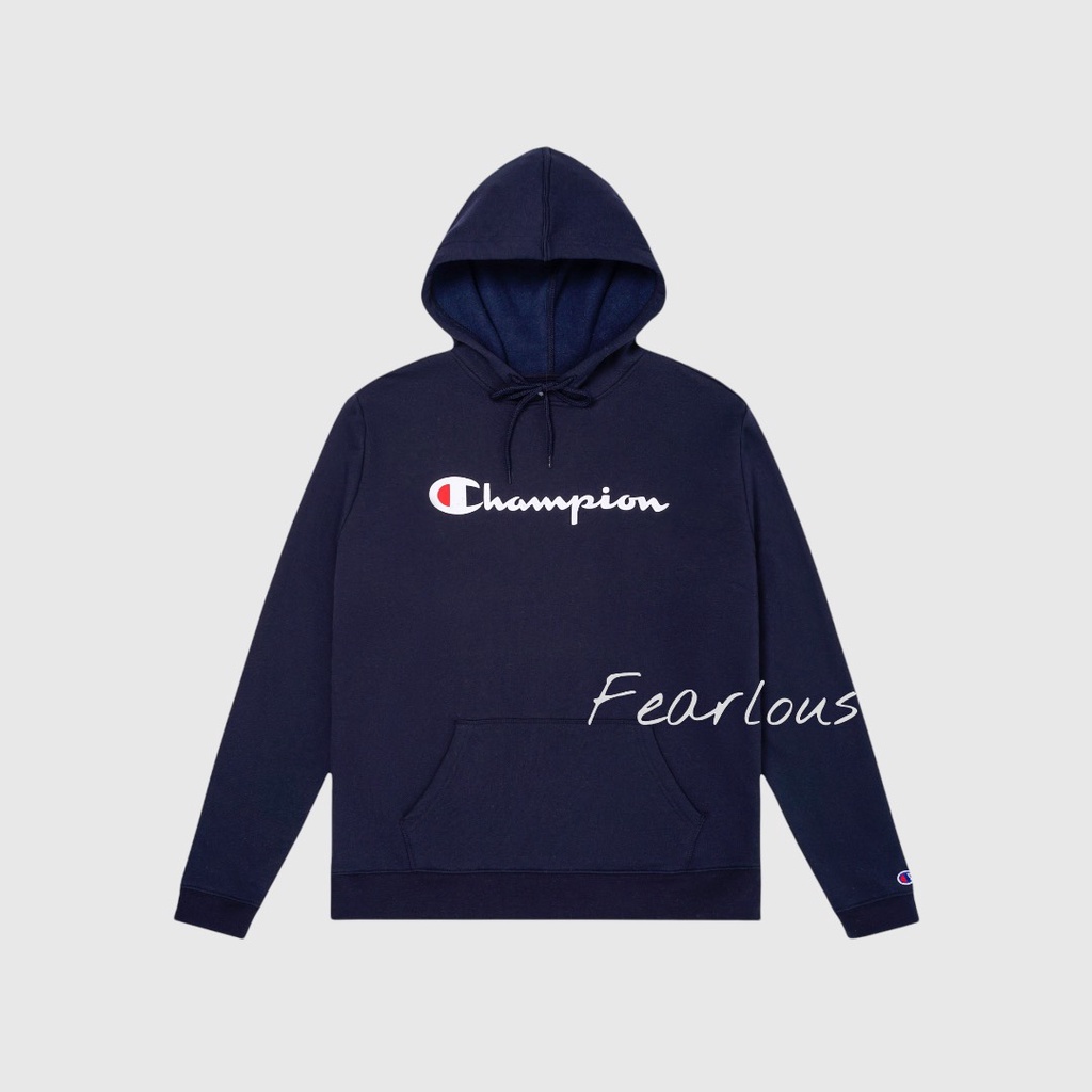 CHÍNH HÃNG | ÁO HOODIE CHAMPION SCRIPT LOGO PULLOVER HOODIE NAVY