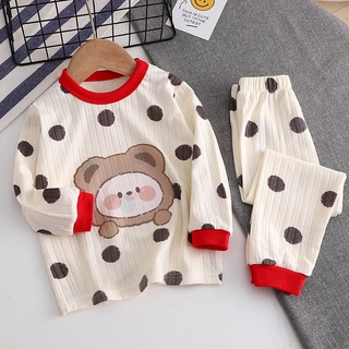 Bộ Đồ Ngủ 0-15 Tuổi Cho Trẻ Em Unsexi 100% Cotton Jacquard Giữ Ấm Bé Trai Bé Gái Bộ Đồ Ngủ