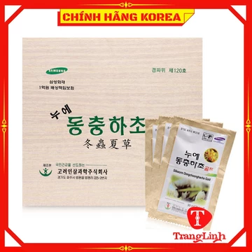 Đông trùng hạ thảo hộp gỗ Bio 60 gói - Nước đông trùng hàn quốc chính hãng - tranglinhkorea