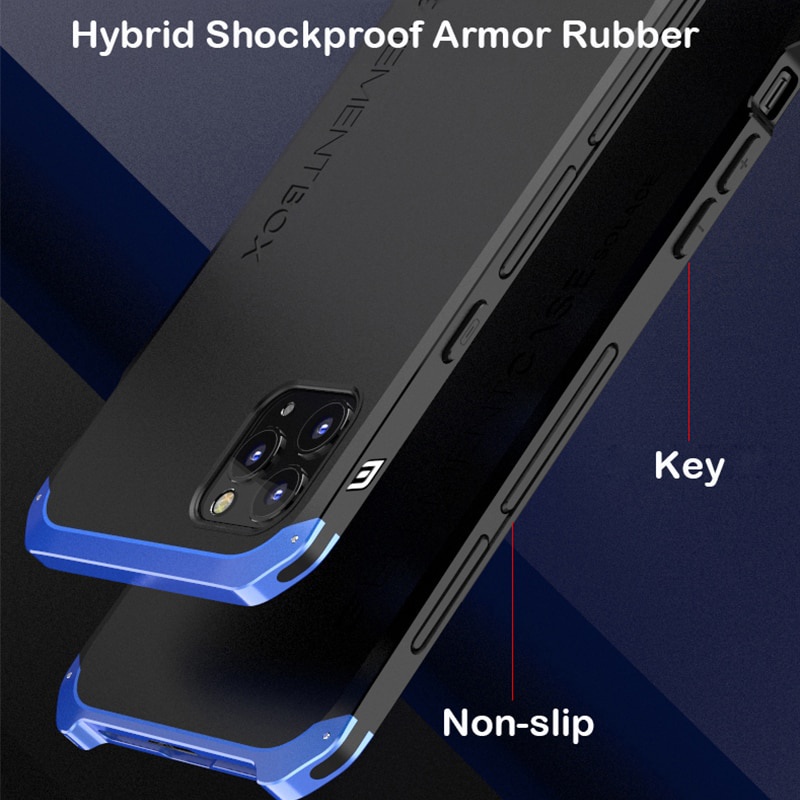 Ốp Điện Thoại Giáp Chống Sốc Cho iPhone 13 16 Pro MAX 14 plus Ốp Lưng Nhôm Kim Loại Mờ PC Cover 14 Pro MAX