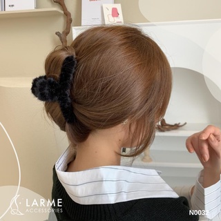(Xả lỗ) Kẹp tóc càng cua vải lông phong cách Hàn Quốc Larme Accessories - TH0002