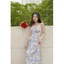Đầm maxi voan xuất dư xịn - dây đan chéo sau lưng (2 màu)