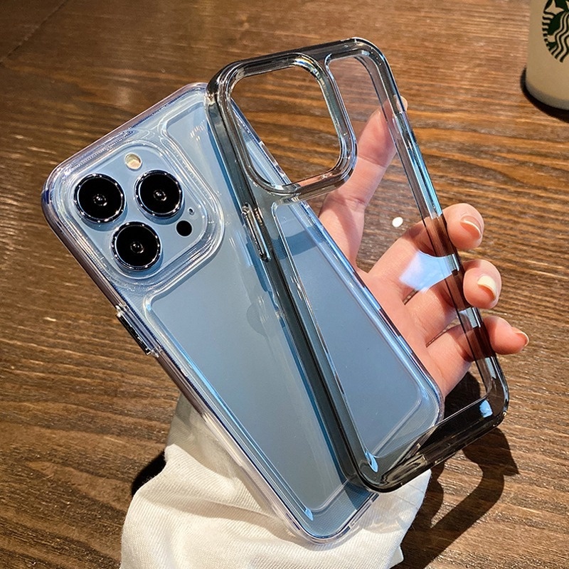Ốp điện thoại silicon chống sốc dày cho iPhone 16 15 14 13 12 11 Pro Xs Max X Xr Vỏ bảo vệ ống kính trên iPhone 6s 7 8 Plus trên SE