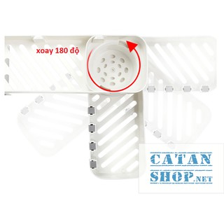 Kệ để đồ nhà tắm xoay 180 2 tầng sang trọng, kệ để đồ gia đình xoay siêu chắc chắn GD236-KNTXoay