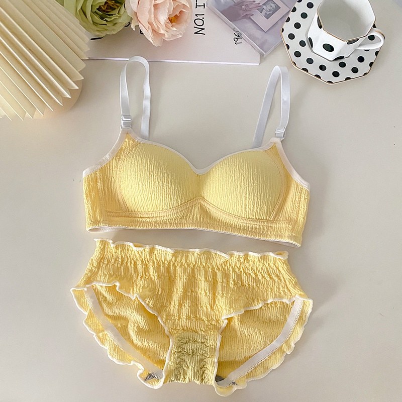 1 Set Áo Lót Nâng Ngực + Quần Lót Mềm Mại Không Đường May Quyến Rũ Thoải Mái Cho Nữ