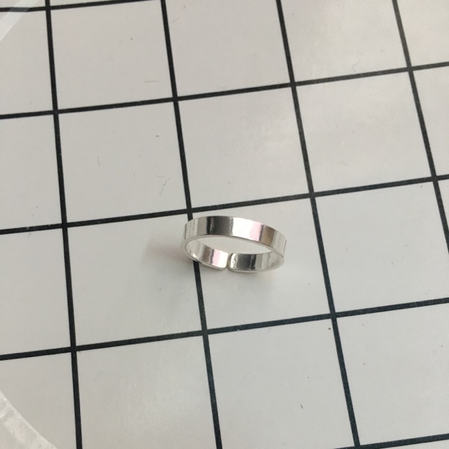 Ảnh Nhẫn bạc TLEE mẫu bản trơn 3mm freesize TLEE JEWELRY A0331 2