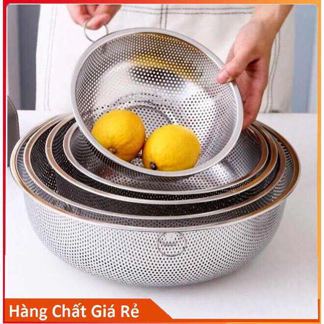 RỔ INOX 304 RỬA RAU ĐỰNG HOA QUẢ BỀN ĐẸP SÁNG BÓNG CHỐNG HAN RỈ ĐỦ SIZE ...