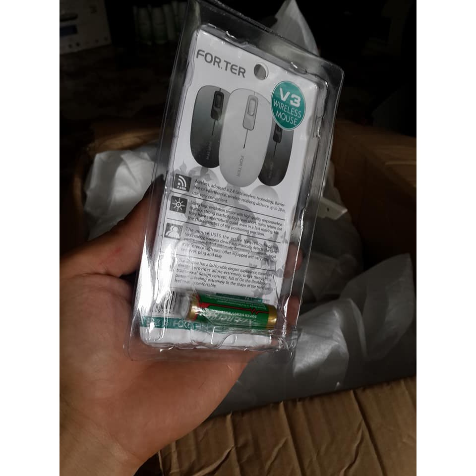 Chuột không dây Forter V3 đen/trắng | Shopee Việt Nam