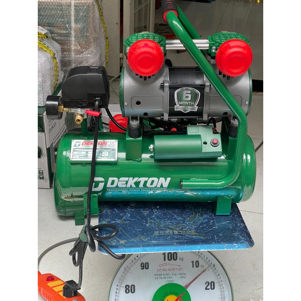 Máy nén khí DEKTON 10L không dầu DK-AC2910, 1,5HP mẫu mới, lên hơi nhanh 33  giây | Shopee Việt Nam