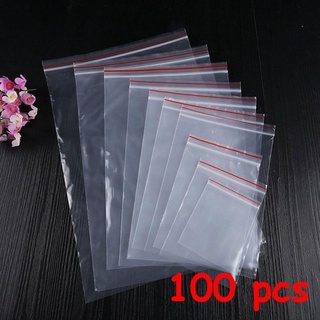 [Còn hàng] PURECOTTON0 100 cái / gói Túi PE đựng bao bì có thể đóng lại bằng nhựa
