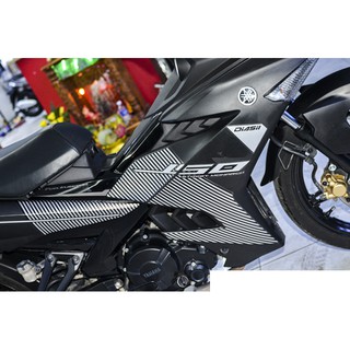 Tem trùm exciter 150 đen xám mẫu mới, độ team trùm decal xe máy ex dán đời 2015-2020