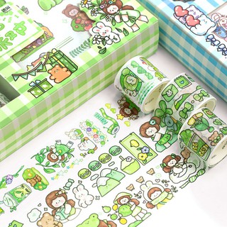 Sticker cute hình dán sổ tay mũ bảo hiểm washi tape dụng cụ bullet journal combo nhãn dán TIMO WS5