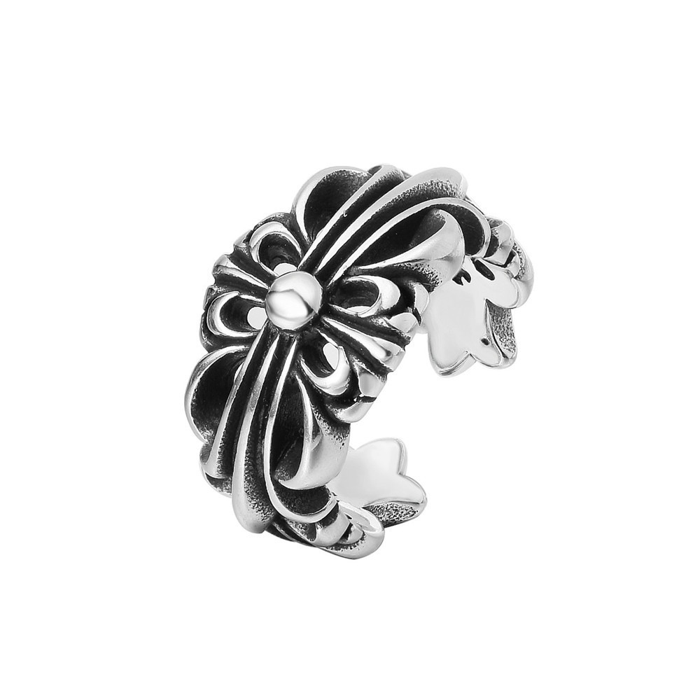 Nhẫn nam unisex titan chrome heart kiểu hở 04 không gỉ MR2211