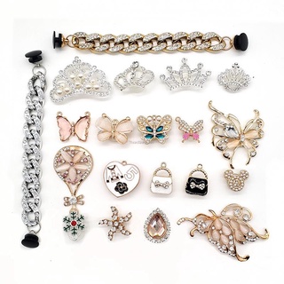 1 Chiếc Giày Thời Trang Quyến Rũ Thiết Kế Quyến Rũ Bling Kim Cương Giả Cô Gái Quà Tặng Phát Sáng Tắc Decaration Kim Loại Tình Yêu Bướm Phụ Kiện