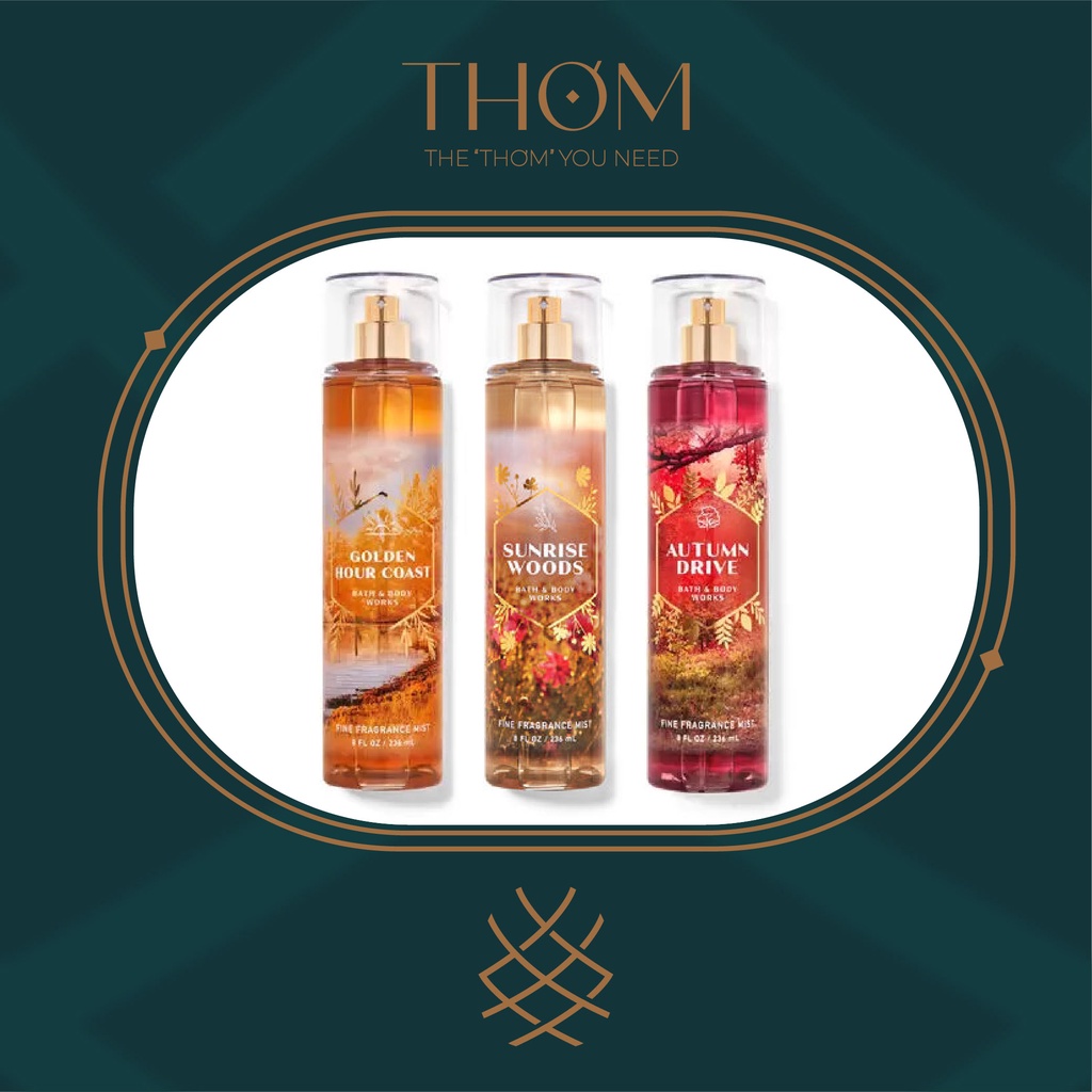 AUTUMN DRIVE Sản Phẩm Tắm Dưỡng Xịt Thơm Toàn Thân Bath & Body Works