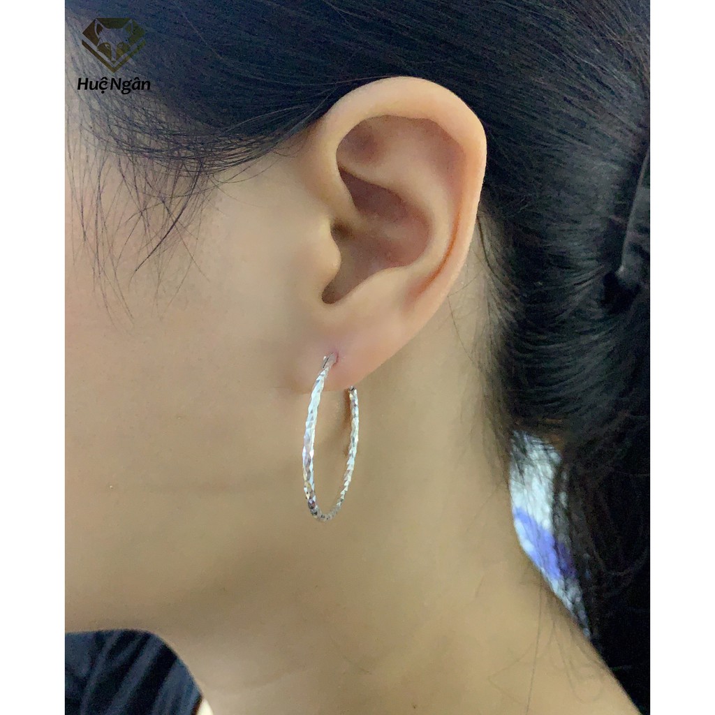 Ảnh Bông tai bạc Ý 925 Huệ Ngân - Vòng to xinh RYE30C14101 2