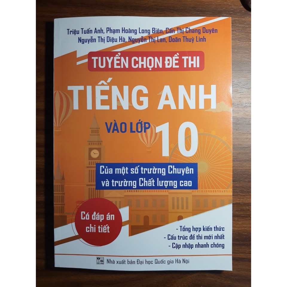 Ảnh Sách - Tuyển chọn đề thi Tiếng Anh vào lớp 10 của một số trường chuyên và trường chất lượng cao 2