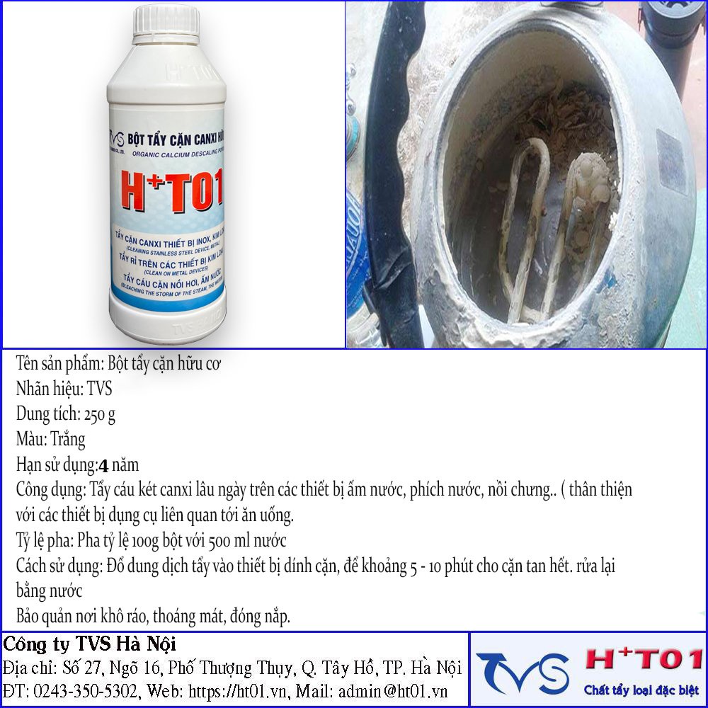 Ảnh Tẩy Cặn Canxi Trên Inox TVS 250g 3