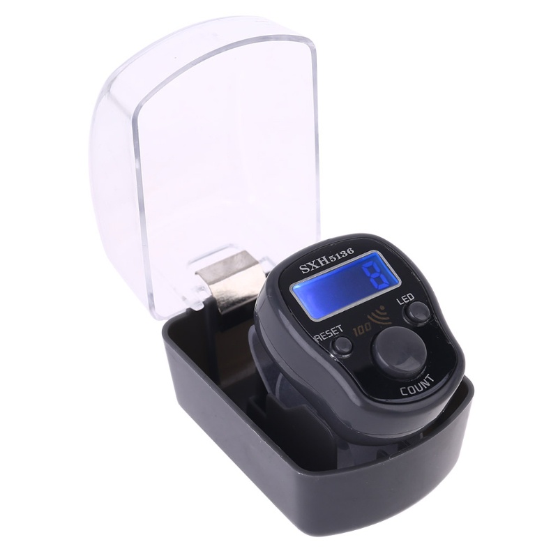Pcf * Tay Tally Counter Màn hình kỹ thuật số LCD Mini Máy đếm ngón tay điện tử Hướng dẫn sử dụng cơ học Clicker Tasbhee Tasbih