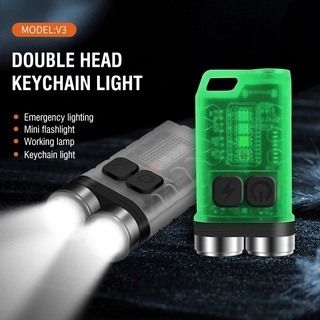 V3 Đèn Pin Mini Siêu Sáng 9 Chế Độ Nam Châm 900Lm LED Móc Khóa Cắm Trại Ngoài Trời Portable Đèn Làm Việc
