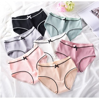 3 QUẦN LÓT NỮ COTTON TĂM ĐÍNH NƠ THOÁNG KHÍ ( DÀNH CHO NGƯỜI DƯỚI 50KG )