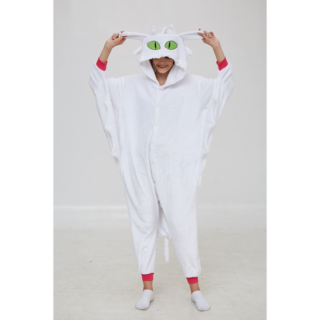 Kigurumi Anime Toothless Funny Cartoon Night evil Dragon Pajamas How to ...