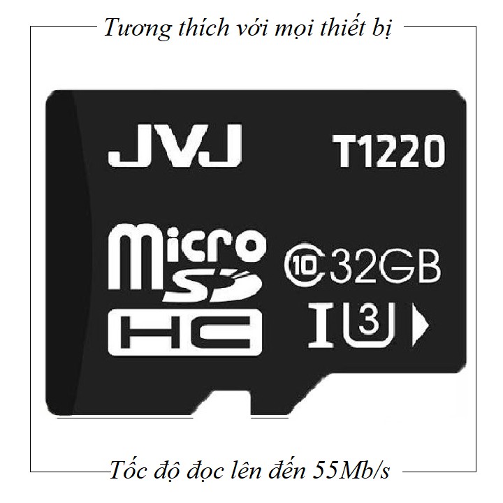 Ảnh Thẻ nhớ 32G JVJ Class 10 tôc độ cao - chuyên dụng cho CAMERA, Điện thoại, Máy ảnh,... tốc độ cao 95Mb-140Mb/s 4