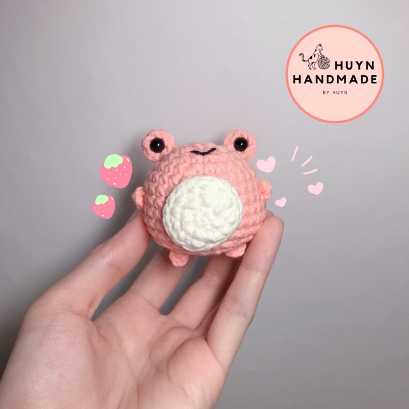 Móc khoá len bé ếch | Huyn Handmade | Shopee Việt Nam