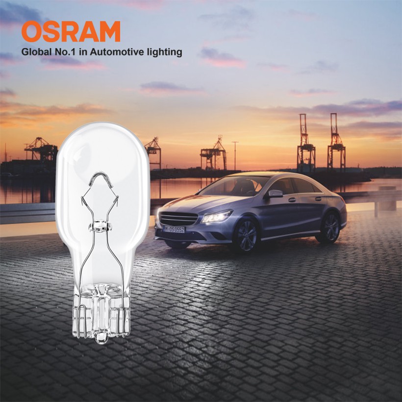 Combo 2 Bóng Đèn Chân Ghim Trung 1 Tim Halogen OSRAM Original Dùng Cho Xe Ô Tô Xe Hơi Chân T15 W16W 12V 16W - 310LM