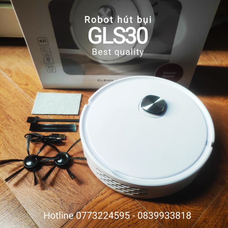 Robot Hút Bụi lau nhà thông minh GLS30. Tự động làm sạch. Bảo hành 1